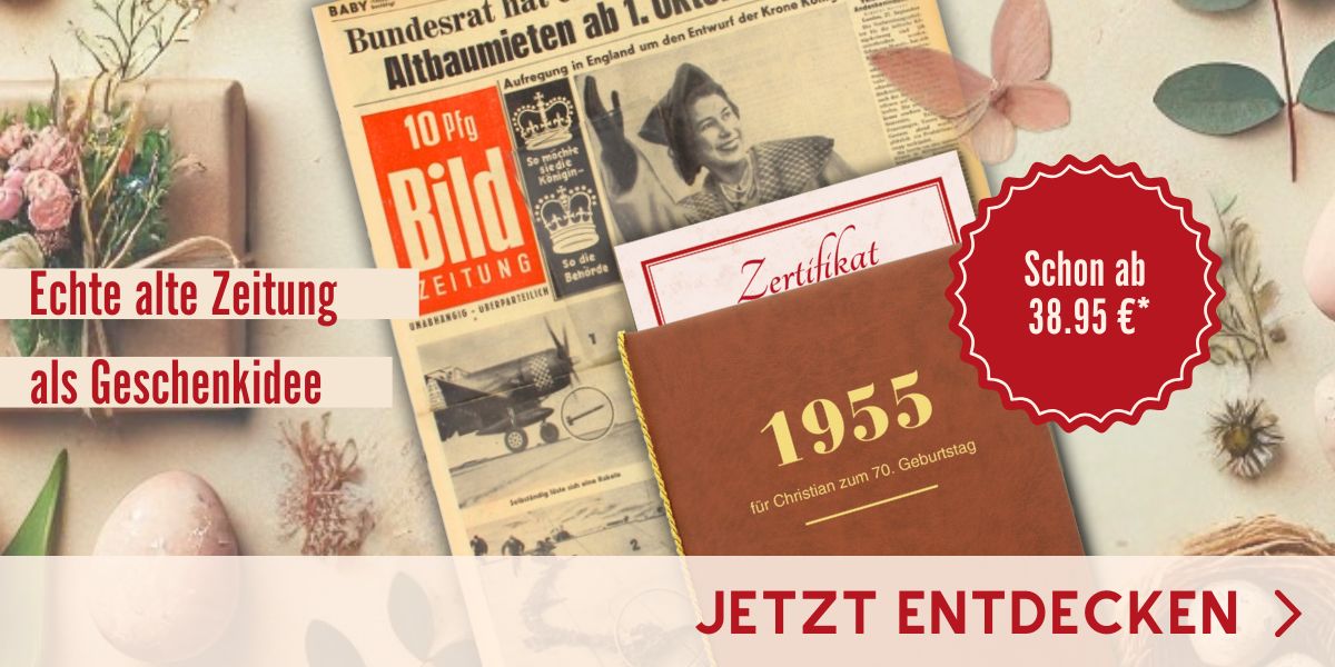 Historische Zeitung als Geschenk