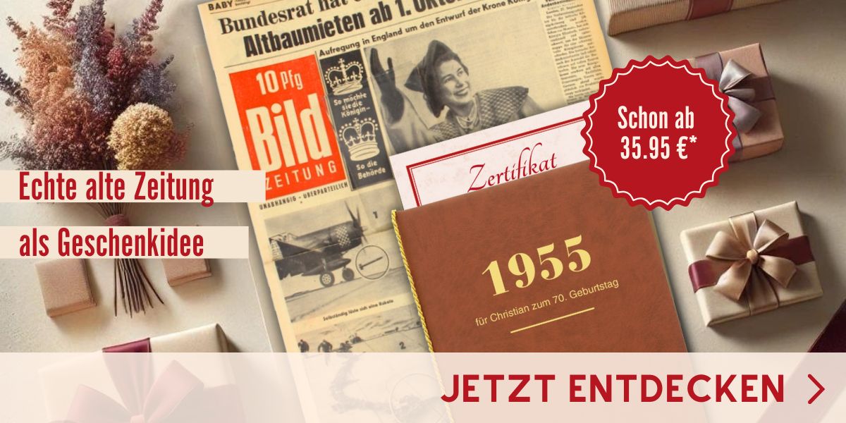 Historische Zeitung als Geschenk