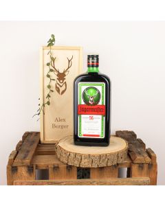 Jägermeister in Geschenkbox mit Gravur