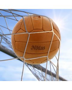 Lederfußball Retro mit Gravur