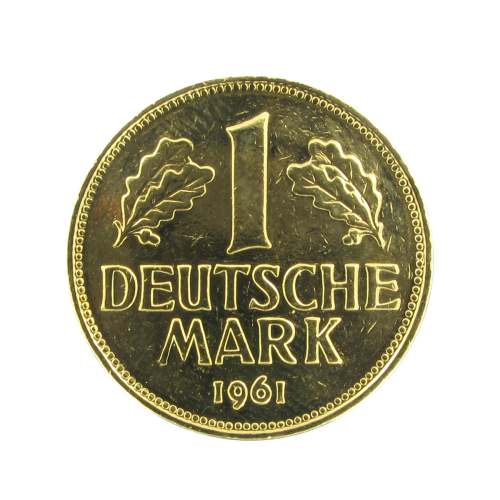 Deutsche Münze vergoldet