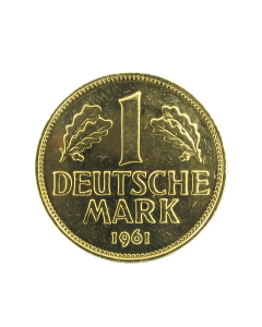 Deutsche Münze vergoldet